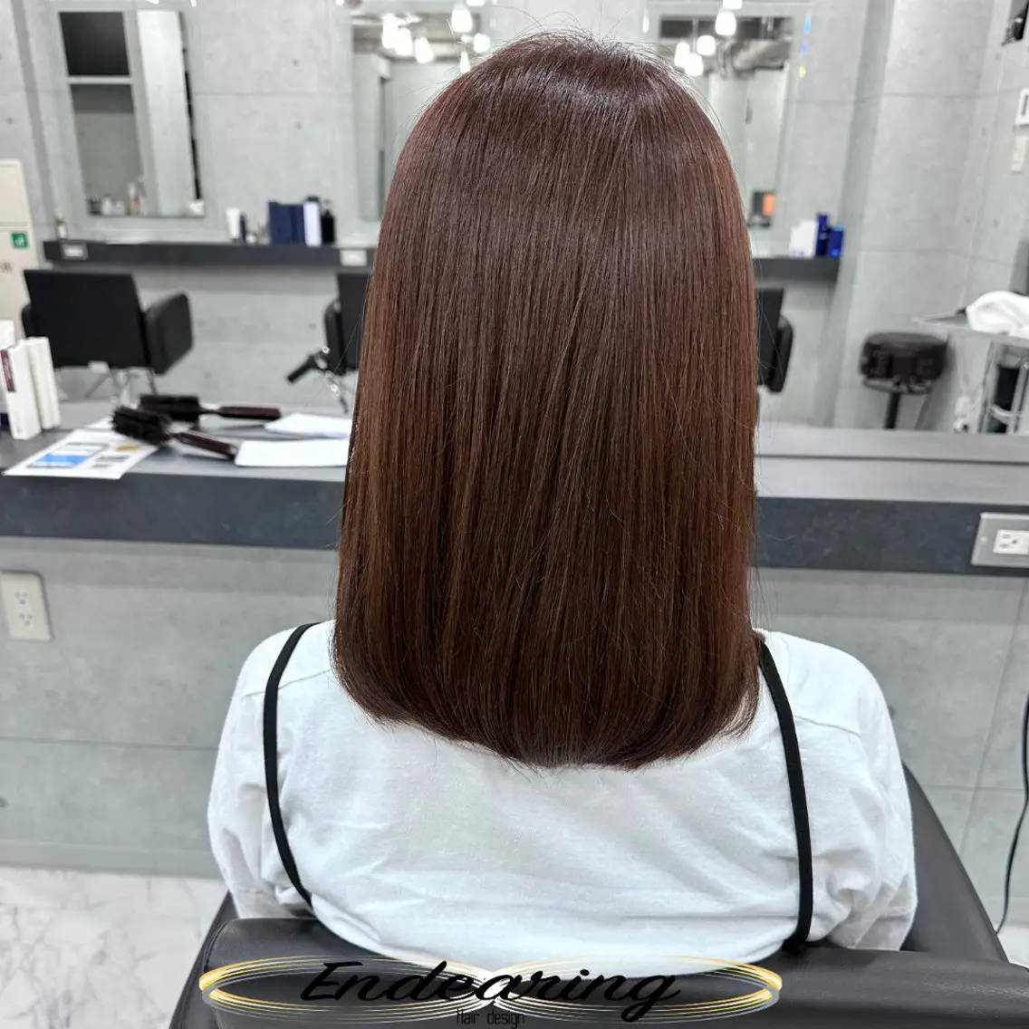 ミディアム カット ヘアカラー Endearing 銀座/レイヤーカットのヘアスタイル