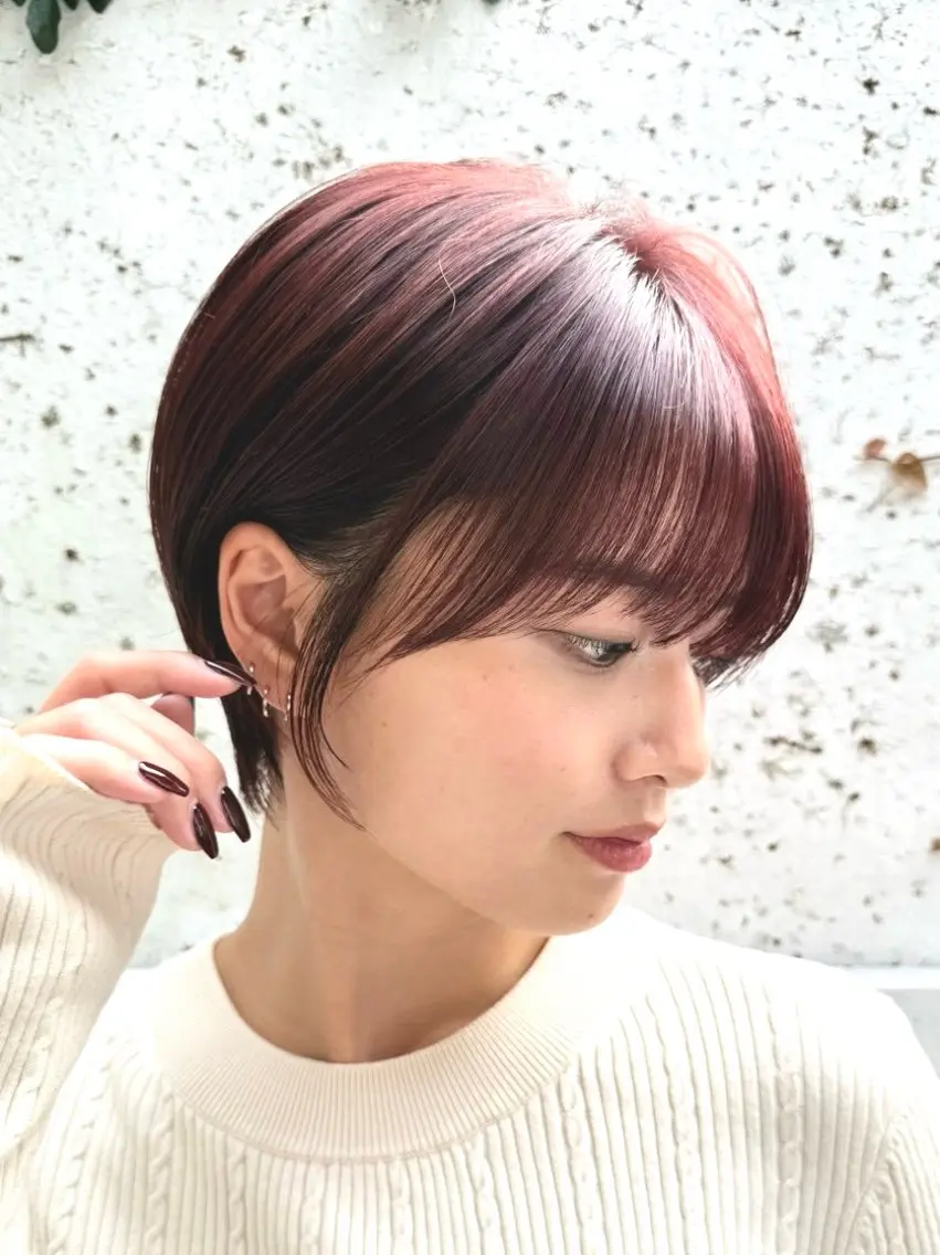 ショート カラー カット ヘアカラー トリートメント 巻ける縮毛矯正✨ ボブ/ショートともきのヘアスタイル
