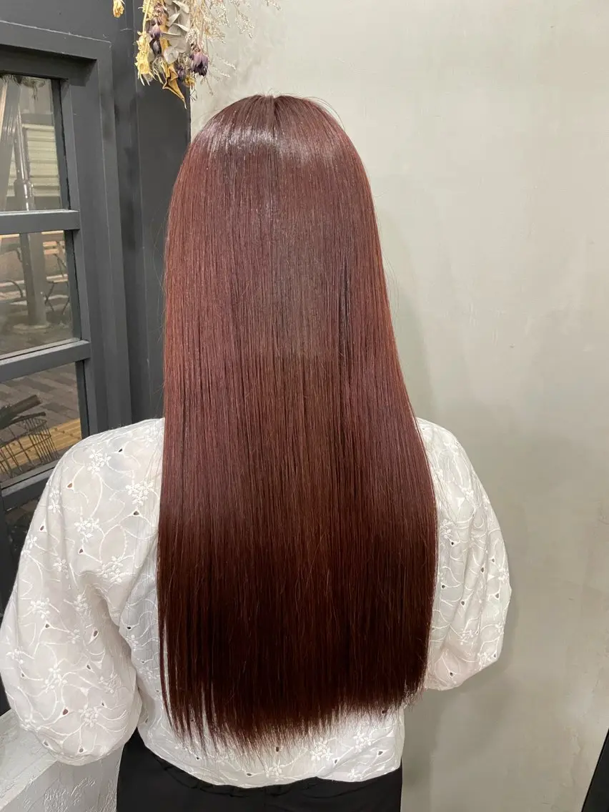ロング カラー ピンクカラー ✨レディースカット モデル募集✨イブキのヘアスタイル