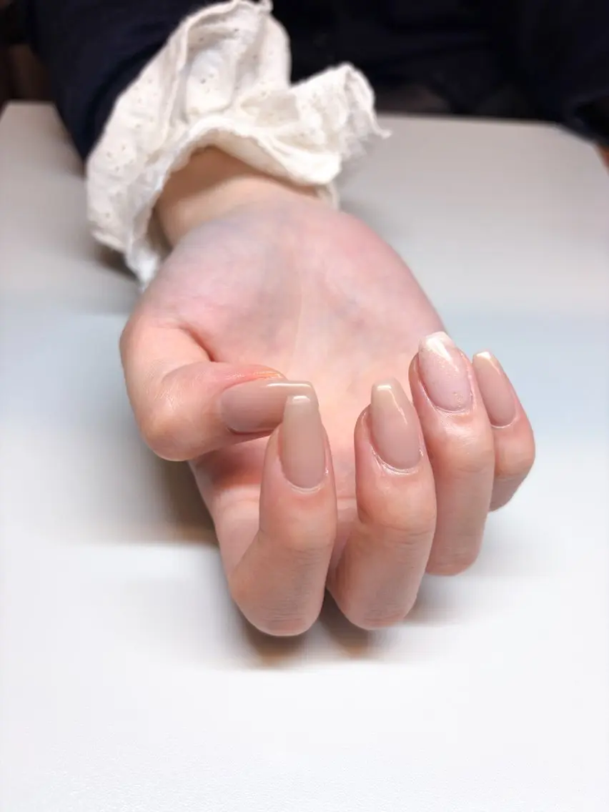 ネイル ジェルネイル ニュアンスネイル ワンカラーネイル シンプルネイル sususu駒澤大学 Azusaのネイルデザイン
