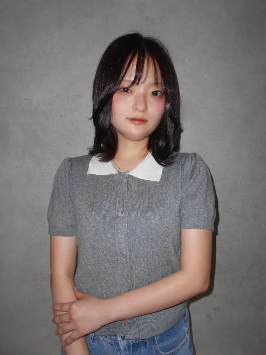 セミロング カラー ブリーチ 透明感カラー ダブルカラー ブリーチなしカラー ヘアカラー COCORO/ボブ/ 褒められるhairのヘアスタイル