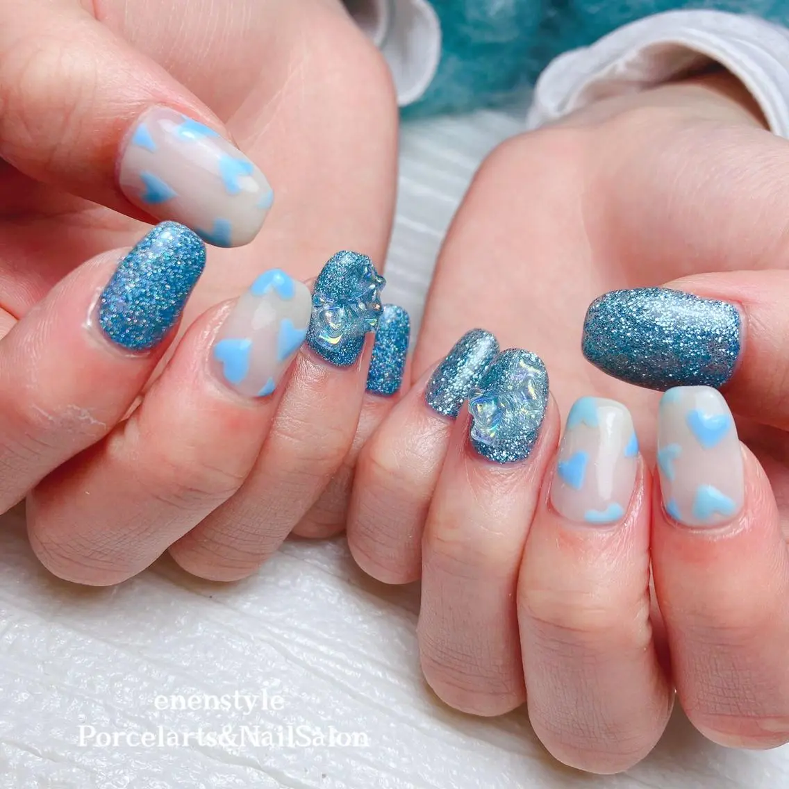 ミディアム ネイル 🐾enen style 🐾のネイルデザイン