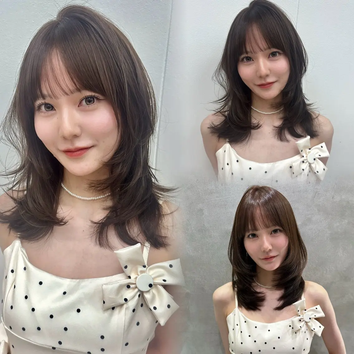 ミディアム Londnaitre MAHOのヘアスタイル