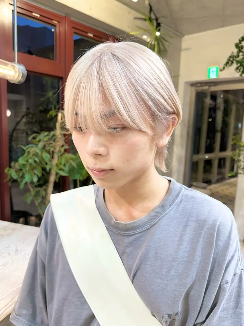 ショート カラー メンズ カット ヘアカラー トリートメント kai .のヘアスタイル