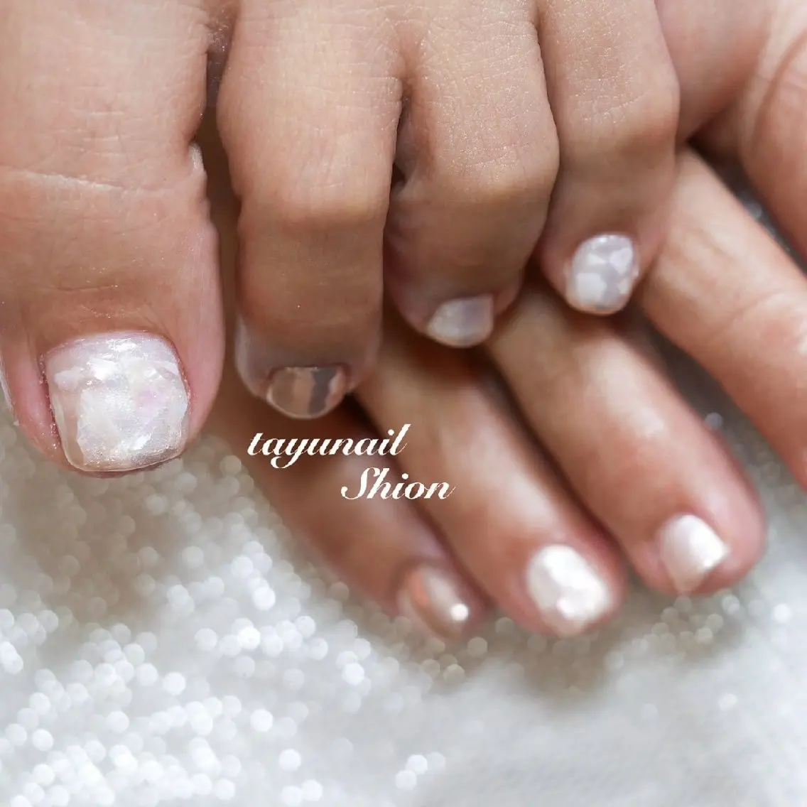 ネイル フットネイル ジェルネイル ミラーネイル パラジェル ネイルサロン 【たゆnail】のネイルデザイン