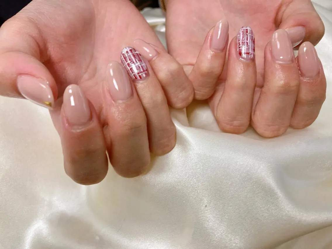 ネイル ツイードネイル ハンドネイル mogunail &blowのネイルデザイン