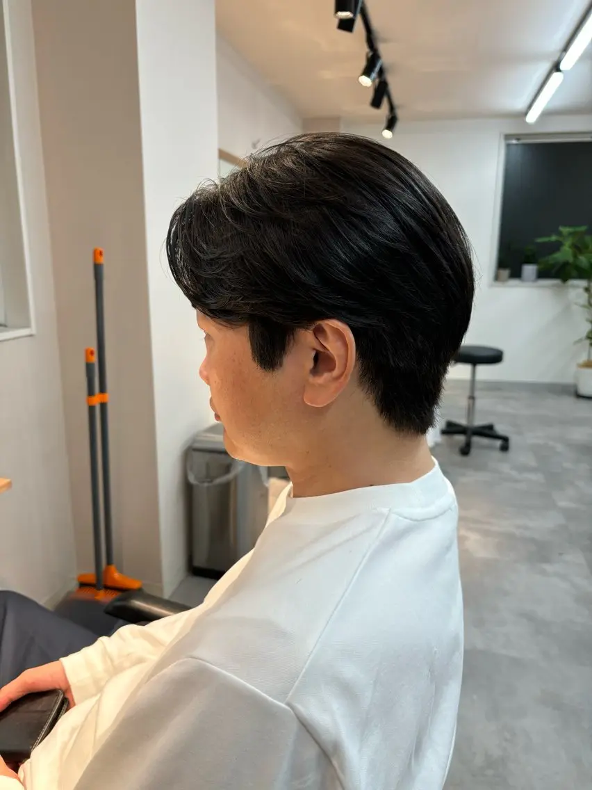 メンズ 保立フェザーパーマ 大人メンズヘア船橋駅のヘアスタイル