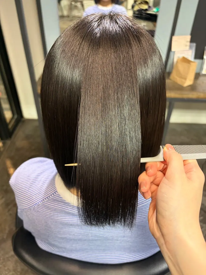 ショート 縮毛矯正 縮毛矯正 中井 菜々香のヘアスタイル
