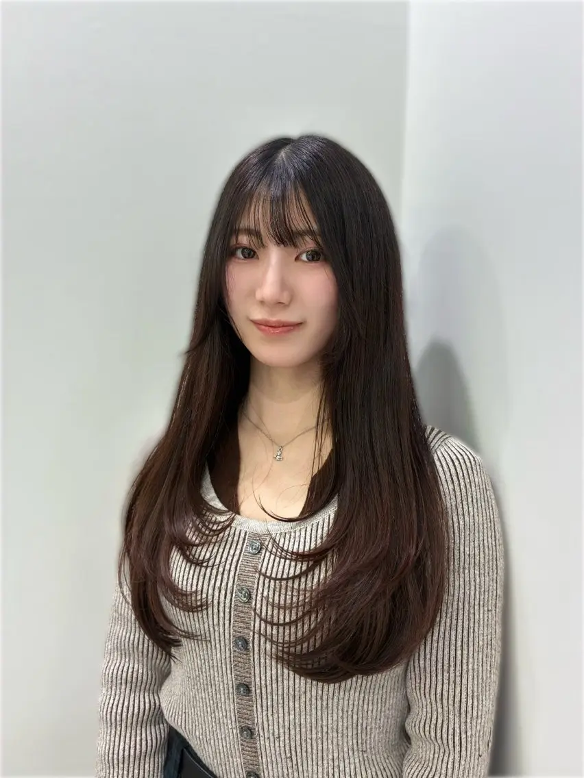 ロング カット トリートメント ヘアセット 透明感ベージュ🤎 manami👒🌿のヘアスタイル