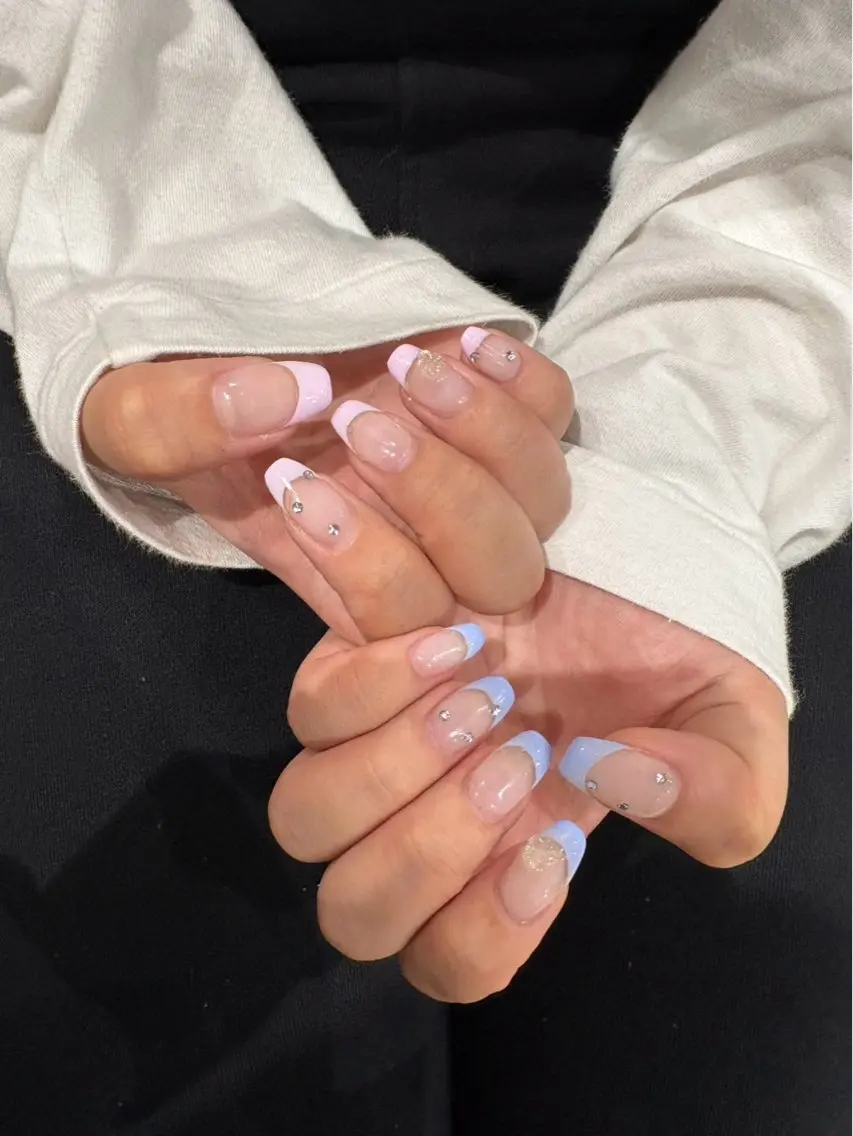 ネイル フレンチネイル ハンドネイル Pilina 長岡のマツエク・マツパデザイン