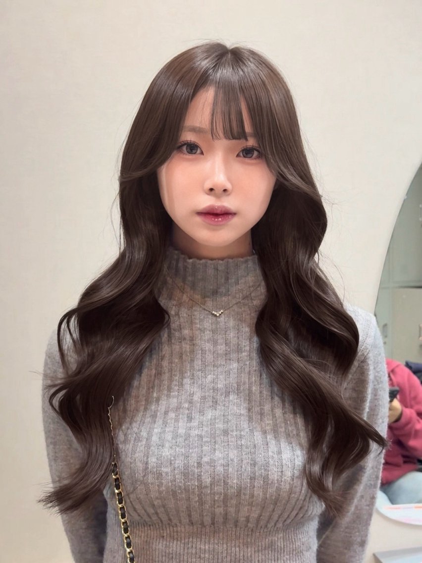 ロング カラー ブリーチ ブラウンカラー ショコラブラウン 透明感カラー ブリーチなしカラー カット ヘアカラー 艶感カラー 🩵レイヤー/紫音のヘアスタイル