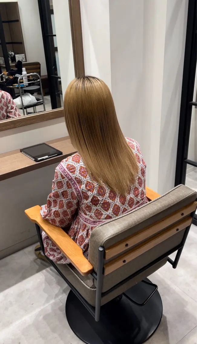 セミロング ヘアカラー トリートメント 朝5分でキマる艶髪 ／ヤマダのヘアスタイル