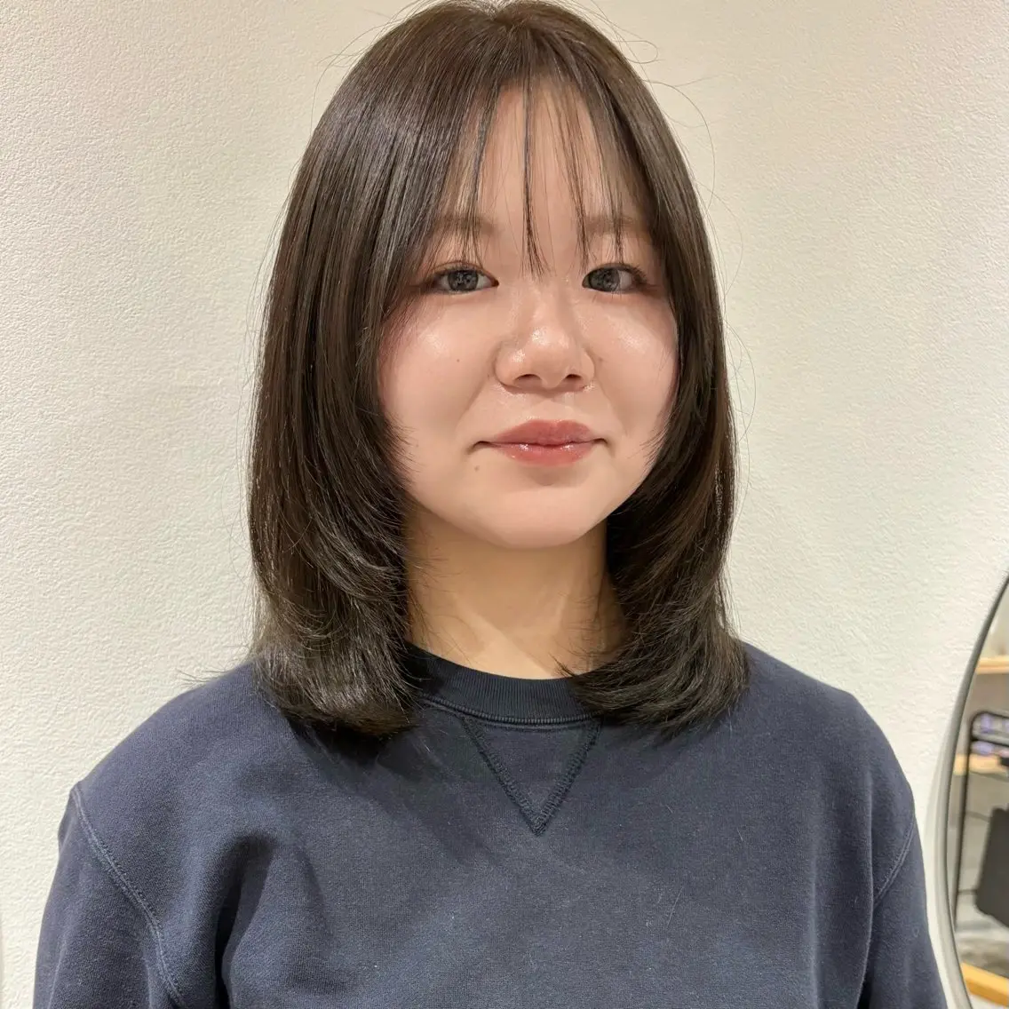 ミディアム カラー カット ヘアカラー トリートメント 🍊暖色×顔周り 🍊cocoroのヘアスタイル