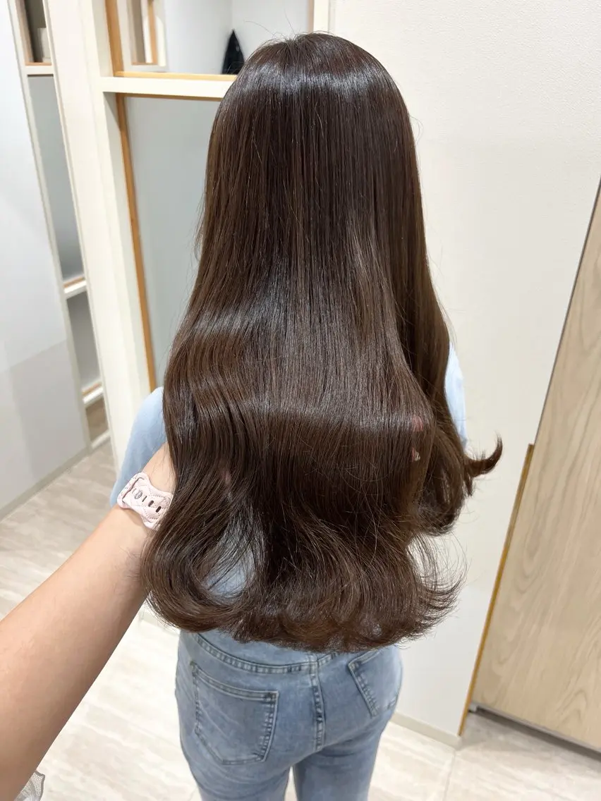 ロング ヘアカラー トリートメント 韓国モテhair🍑 momoのヘアスタイル