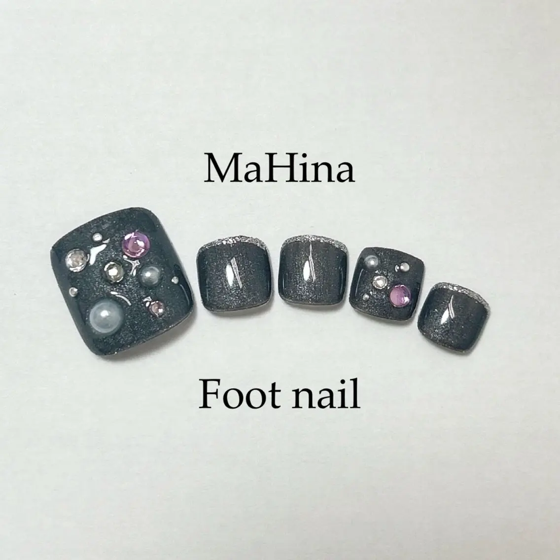 ネイル アートネイル フットネイル ジェルネイル キラキラネイル ワンカラーネイル フットネイル Le Vernis MaHina・まひなのネイルデザイン