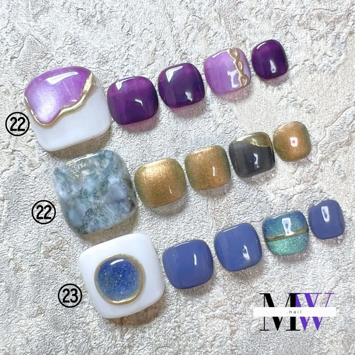 ネイル アートネイル フットネイル ジェルネイル フットネイル MW .nailのネイルデザイン