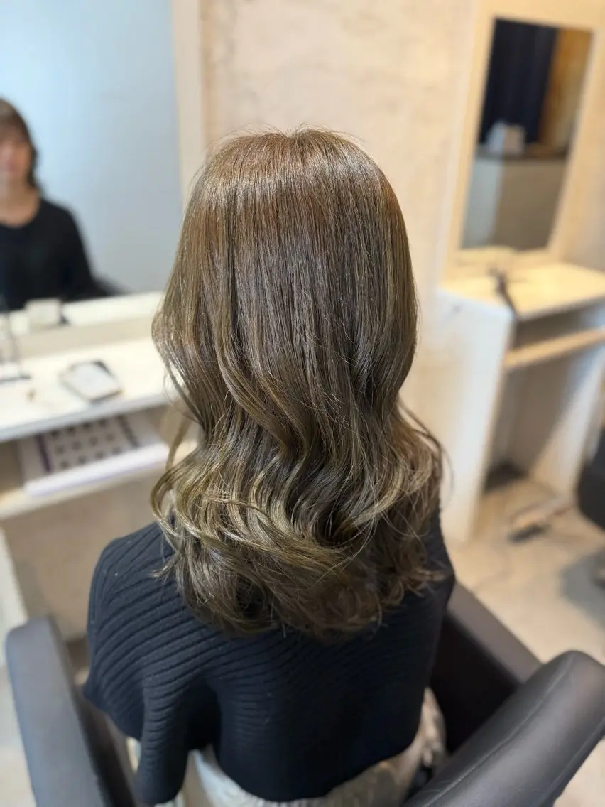 ミディアム カット ヘアカラー トリートメント 🌺レイヤー/艶髪 海外ヘア🌺舟橋瑞稀のヘアスタイル