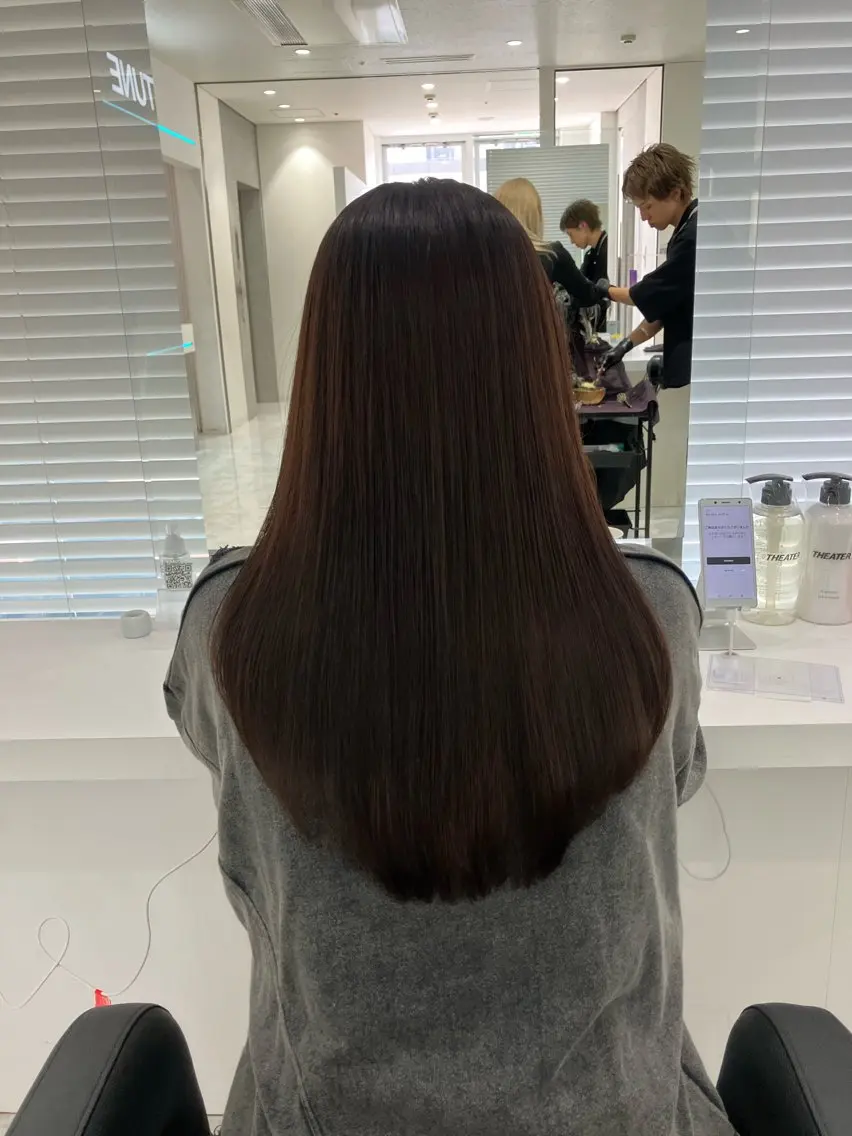 ロング カラー ヘアアレンジ 💓色落ちまで綺麗な 垢抜けカラー💓のヘアスタイル