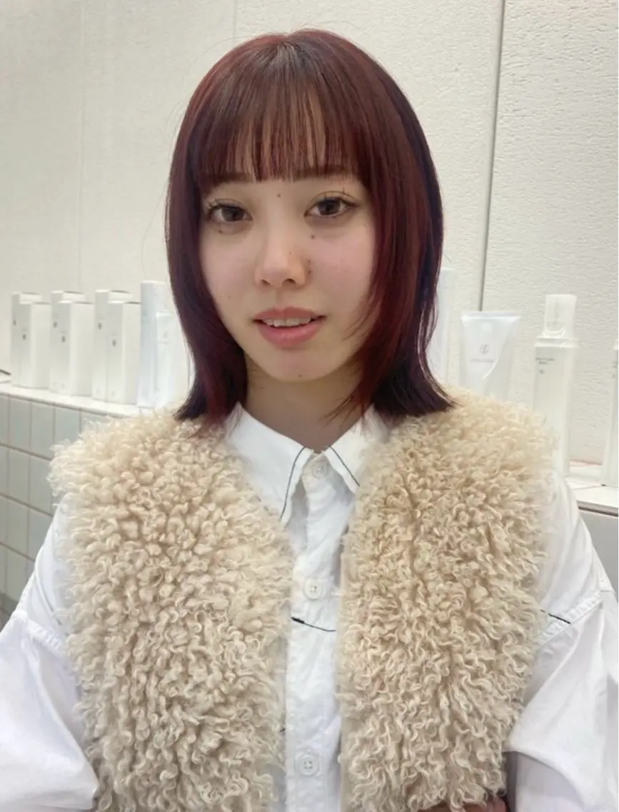 【鎖骨長さカラーモデル募集中💜】カラー+トリートメントの写真