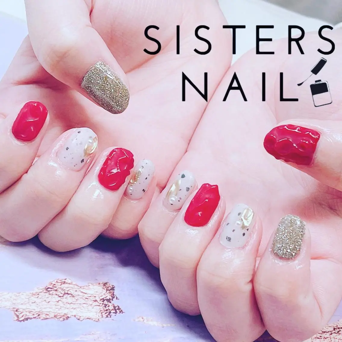 ネイル アートネイル フラッシュネイル ジェルネイル キラキラネイル ラメ(グリッター) sisters nail.fのネイルデザイン