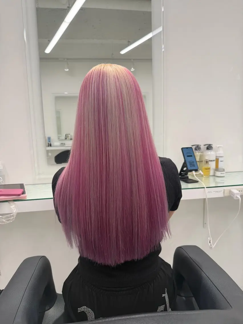 ロング カラー ヘアカラー トリートメント ヘッドスパ ヘアセット ❄最強かわいいカラー ❄️MINA❄️のヘアスタイル