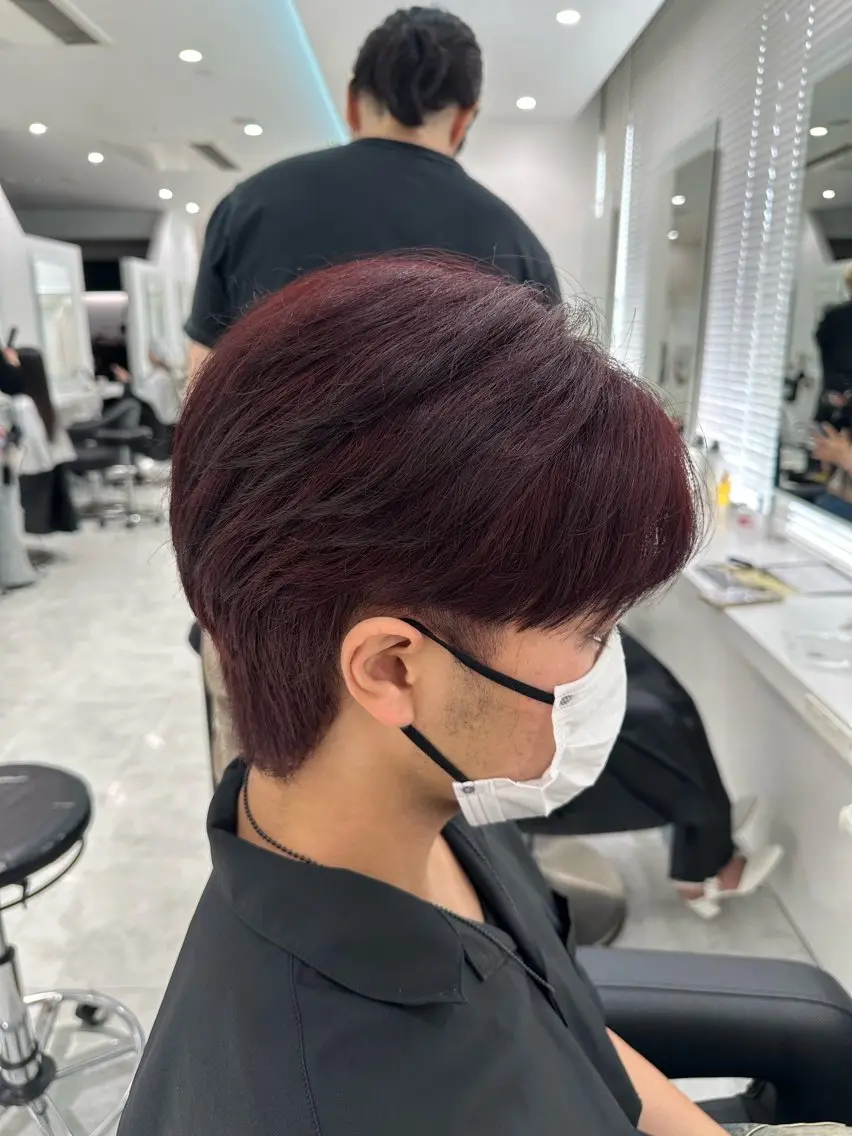 ショート カラー メンズ カット ヘアカラー ヘアセット 🐺韓国風メンズ特化 あさひ🐺のヘアスタイル