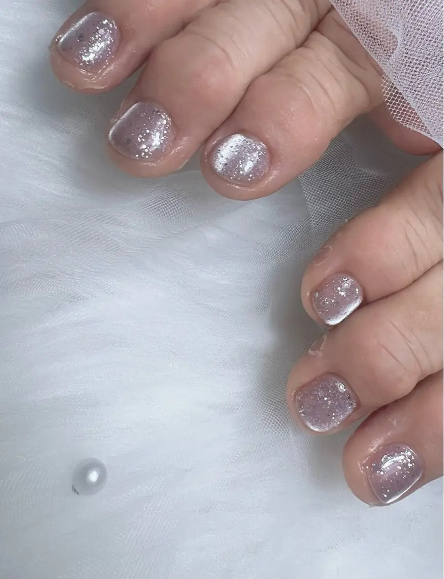 ネイル マグネットネイル マグネットワンカラー ワンカラーネイル ハンドネイル nail salon Noël_赤磐のネイルデザイン