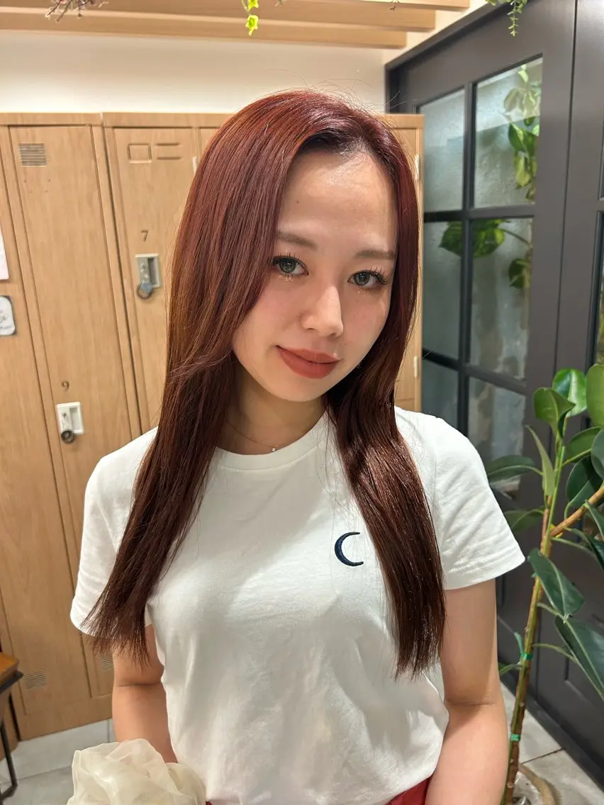 カラー ボルドーカラー 透明感カラー レイヤー/むつきのヘアスタイル