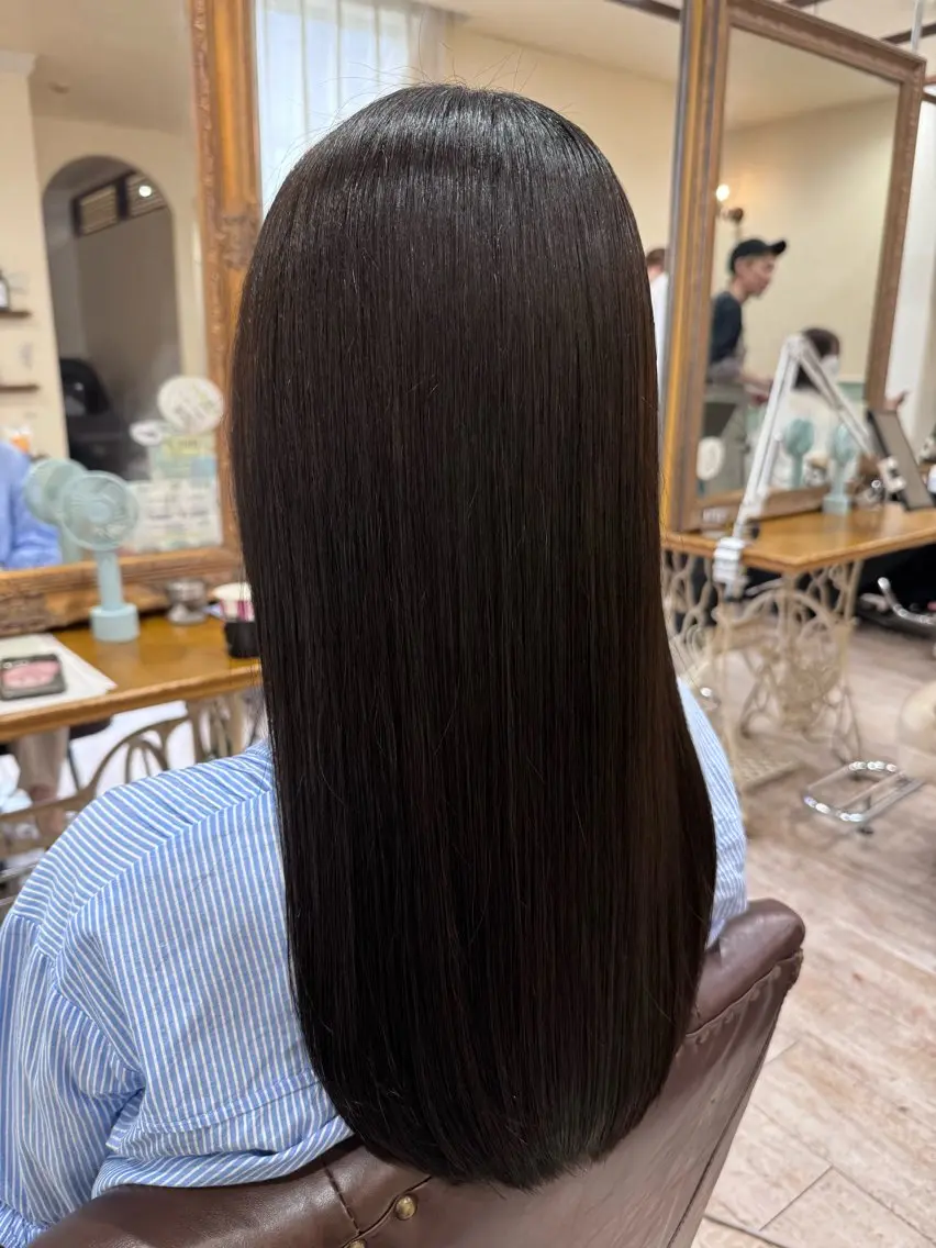 ロング カラー ロングレイヤー 髪質改善 レイヤーカット ロング カット ヘアカラー 縮毛矯正 トリートメント 新越谷noble店長 松本拓也▶◀*.のヘアスタイル