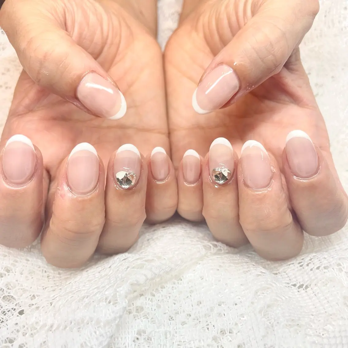 ハンド🩷フレンチネイルの写真