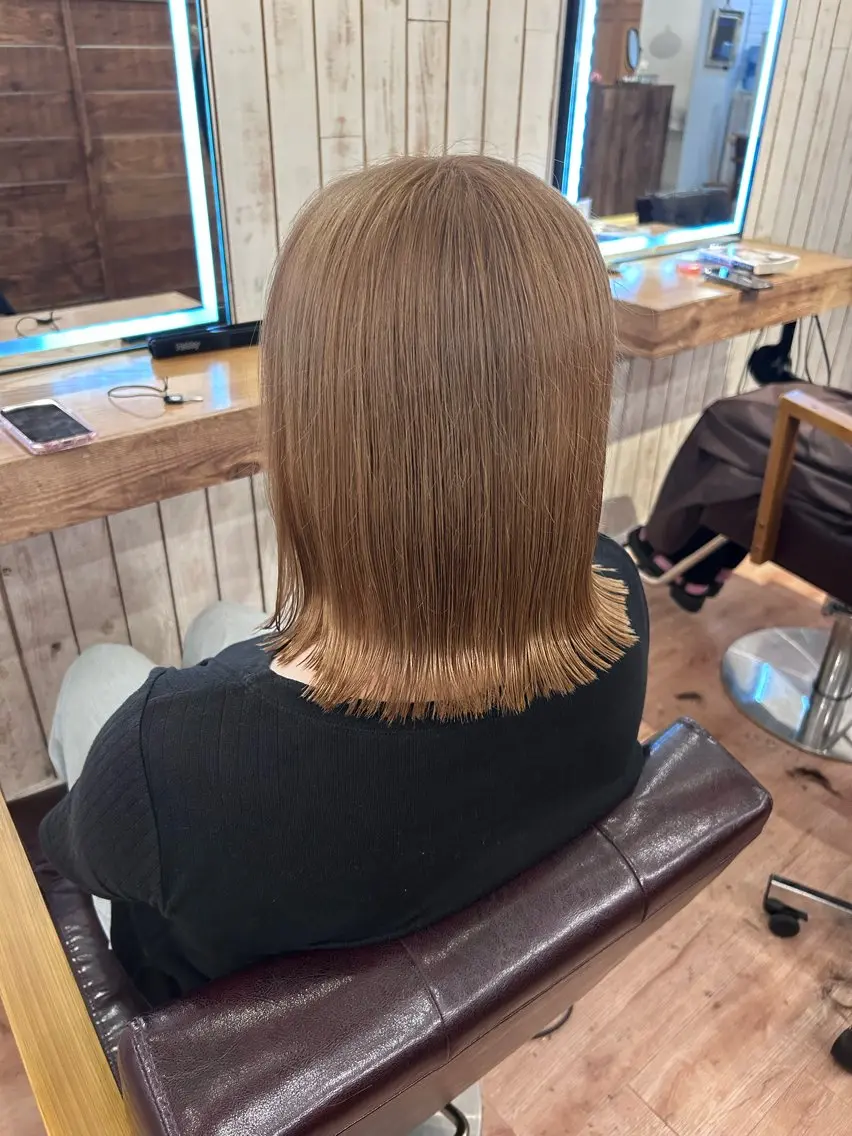 ミディアム トリートメント little福岡 mei.𓍯のヘアスタイル