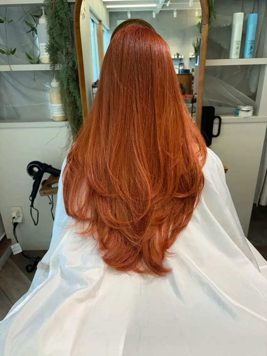 ロング カラー カット 鮫島海斗☆レイヤー☆ ハイトーンのヘアスタイル