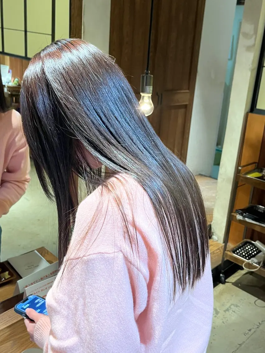 ロング カラー カット ヘアカラー 韓国好き🇰🇷 美容師MIKUのヘアスタイル