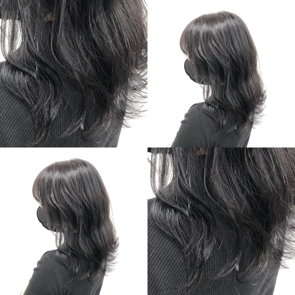セミロング カラー パーマ ヘアアレンジ メンズ キッズ 上品＆韓国風 🥀海心🥀のヘアスタイル