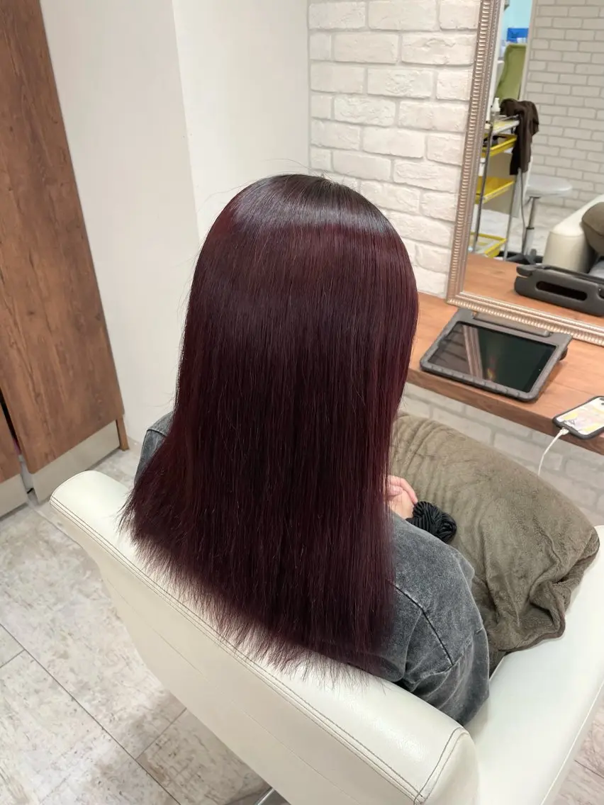 セミロング カラー カット ヘアカラー トリートメント ダブルカラー/ レイヤー🍒齋藤 澪のヘアスタイル