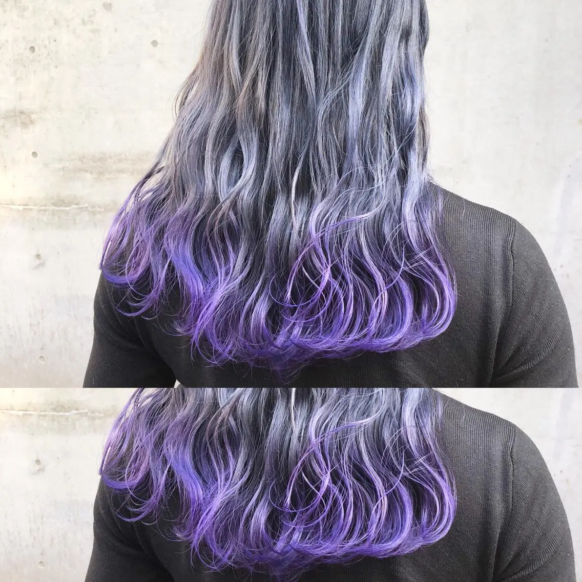 セミロング カラー ヘアアレンジ アッシュ グラデーションカラー ラベンダーカラー ラベンダーアッシュ パープルカラー ミニモお気に入り数 No.1宍戸雄弥のヘアスタイル