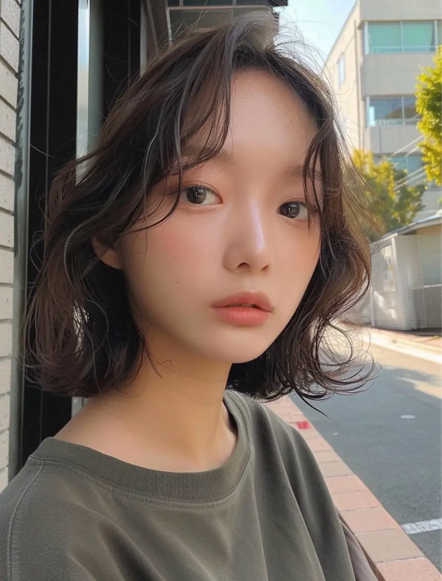 ショート カラー 透明感カラー ボブ トリートメント カット ヘアカラー トリートメント 🌿透明感カラー レイヤーカットのヘアスタイル