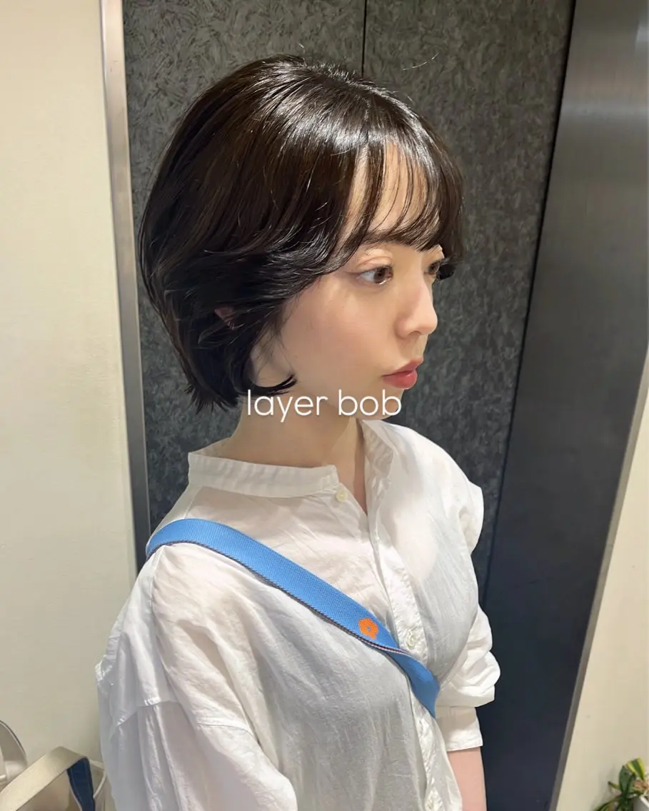 ミディアム カラー ボブ レイヤーカット カット ヘアカラー トリートメント 韓国ヘア/ 髪質改善特化谷名勇輝のヘアスタイル