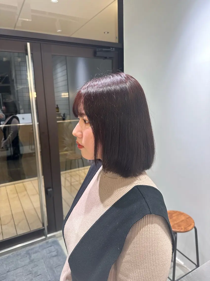 ミディアム ヘアカラー 🍇透明感カラー/ カットひかる🍒のヘアスタイル