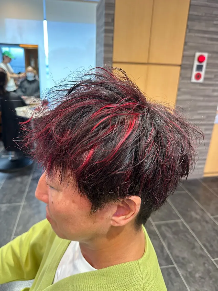 ショート カラー メンズ メンズハイライト ハイライトカラー ハイライト ヘアカラー トリートメント 縮毛矯正/美髪 金沢/tatsukiのヘアスタイル