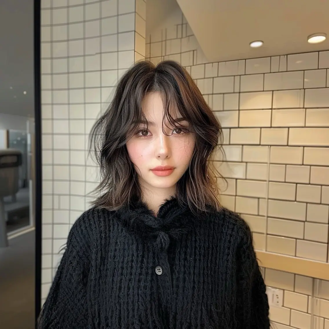 ミディアム カラー Lucia 植田泰介のヘアスタイル