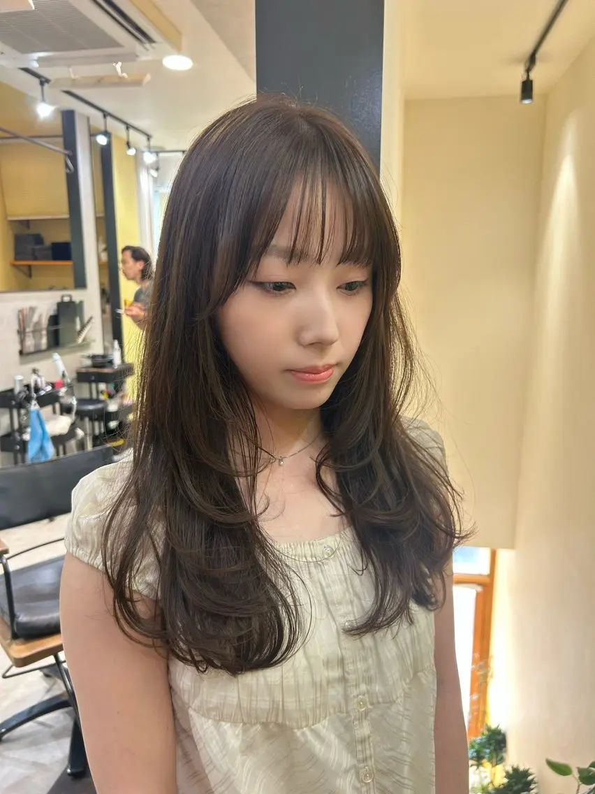 ロング カラー レイヤーカット カット ヘアカラー トリートメント hubhair レイヤー/透明感のヘアスタイル