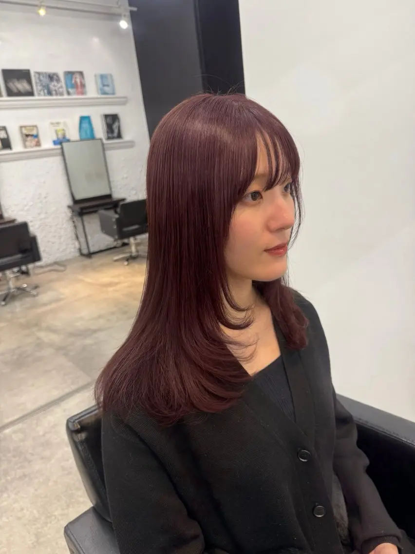 ロング カラー ブリーチ ラベンダーカラー ブリーチなしカラー トリートメント レイヤー🩰髪質改善 /透明感/kanaのヘアスタイル