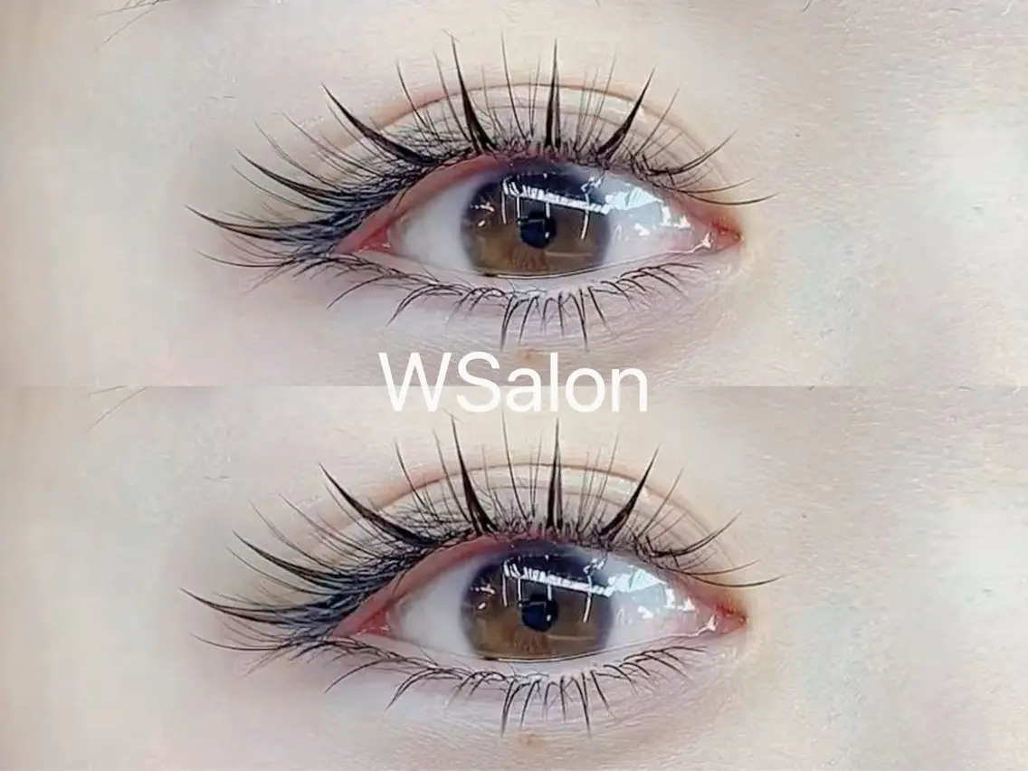マツエク・マツパ 付け放題 バインドロック カラーマツエク フラットラッシュ 韓国風マツエク W Salon アイラッシュのマツエク・マツパデザイン