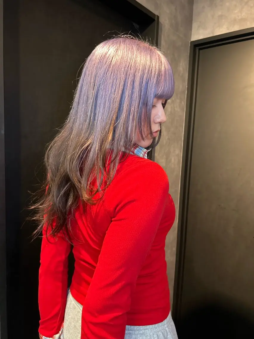 セミロング ヘアカラー 鈴木 華奈のヘアスタイル