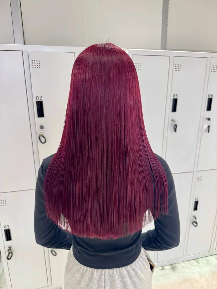 カラー レッドカラー ヘアカラー トリートメント 透明感カラー✨艶髪 制作🌱山根あゆみのヘアスタイル