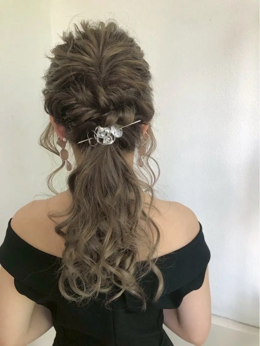 【平日限定】結婚式お呼ばれヘアセット🎀/パーティーアレンジ/ライブヘアセットの写真