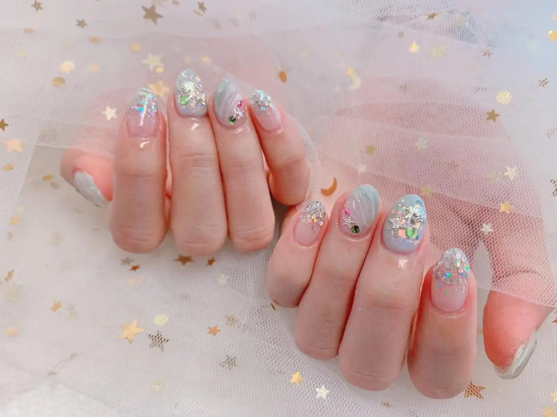ネイル MiKi Nai池袋 長さだし得意のネイルデザイン