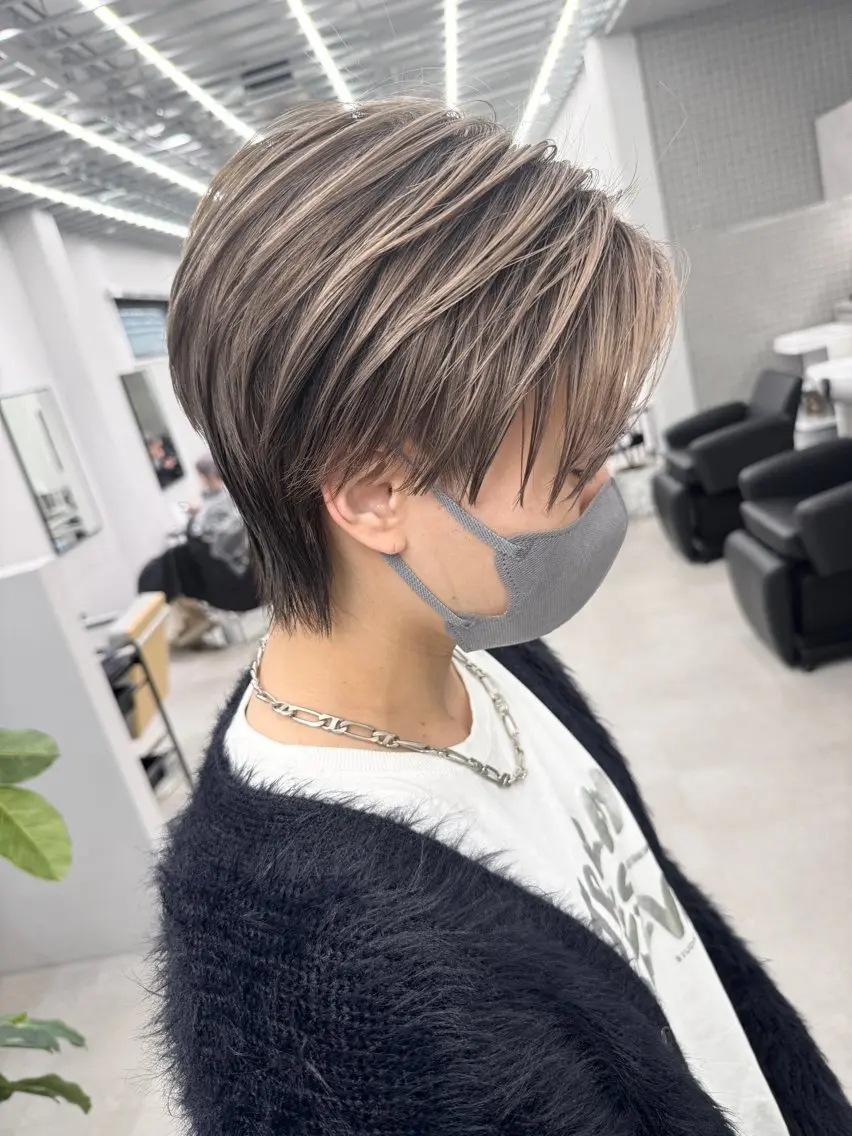 メンズ限定カット+ハイライトの写真