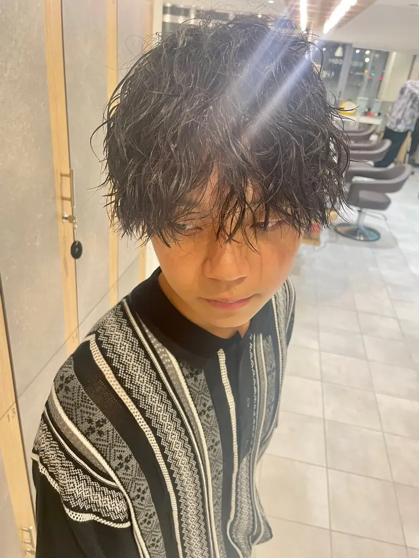 パーマ メンズ メンズパーマ メンズパーマ特化🏅 中村 凌のヘアスタイル